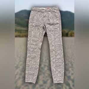 Anthropologie Pilcro Beige Filigree Straight Leg Jeans Sz 27